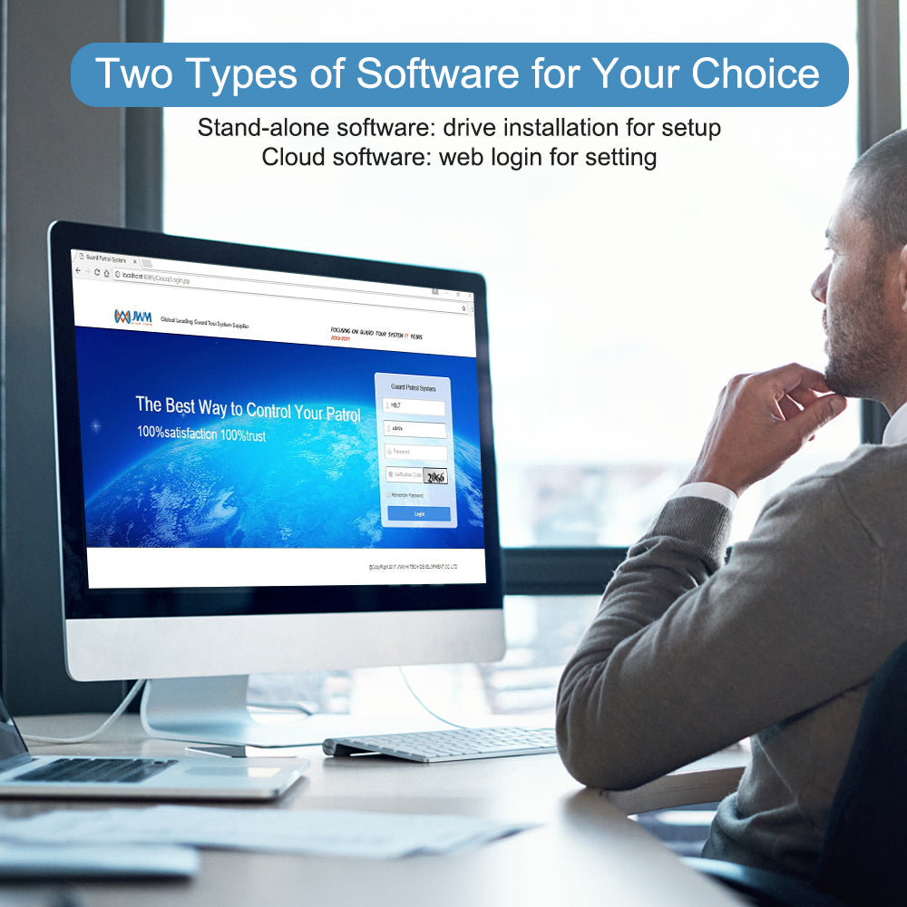 JWM Security Guard Tour Patrol System with Flashlight, Free Cloud Software