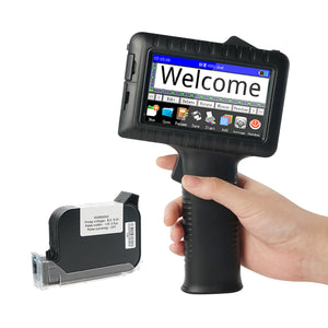JWM Portable Handheld Inkjet Printer with 42ml Quick-Dry Ink Cartridge(12.7mm Height）