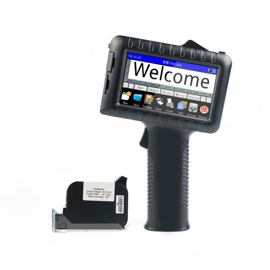 JWM Portable Handheld Inkjet Printer with 42ml Quick-Dry Ink Cartridge(12.7mm Height）