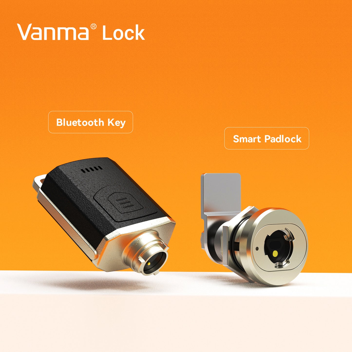 Vanma APP Control Passive Electronic Padlock System with Smart Bluetooth Key, One Key to Unlock Multiple Locks, IP68 Waterproof