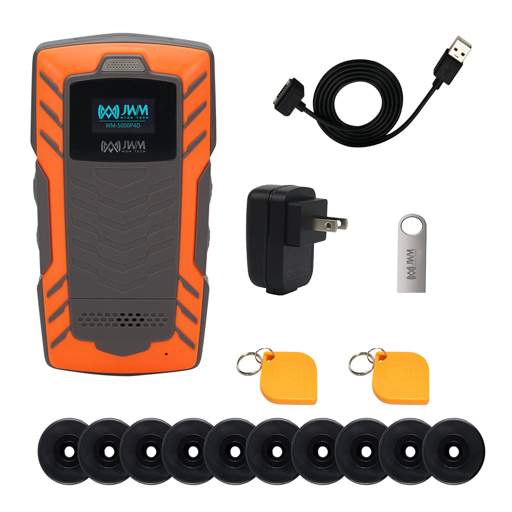 JWM Guard Patrol Tour System, Real Time 4G Online Track Security Guard Equipment for Hotels, Industrial Park, Free Cloud Software, SOS Button for Emergency Contact