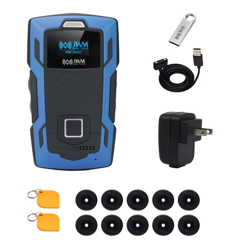 JWM Guard Tour Patrol System with Fingerprint Recognition, Phone Calling, 4G Online Security Patrol Wand for Hotels, Hospital, School, Real-Time Track and Data Transmission