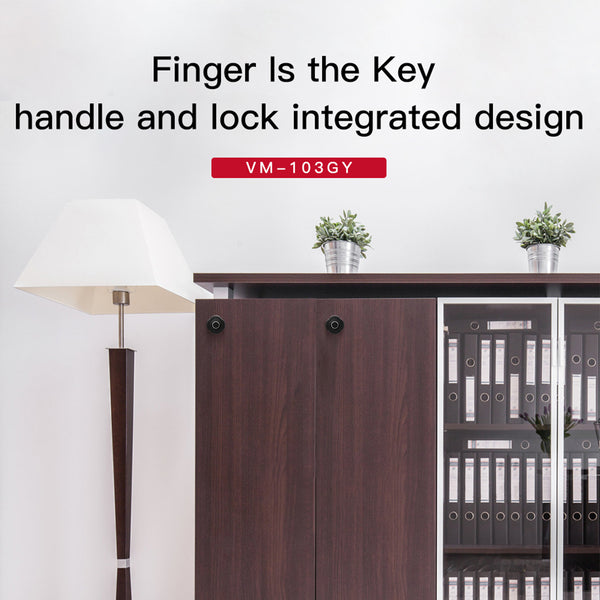 JWM Fingerprint Cabinet Lock, Keyless Hidden Biometric Drawer Lock, Invisible No Drilling Electronic Fingerprint Lock