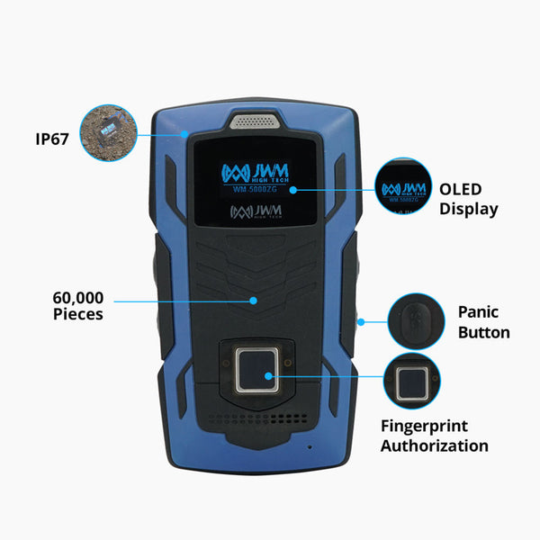 JWM Guard Tour Patrol System with Fingerprint Recognition, Phone Calling, 4G Online Security Patrol Wand for Hotels, Hospital, School, Real-Time Track and Data Transmission