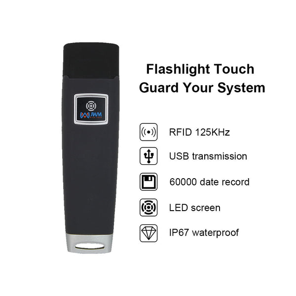 JWM Guard Tour Patrol System, Battery Powered, 125kHz RFID Security Guard Equipment with LCD Screen, Professional Guard Monitoring Attendance System, Free Software