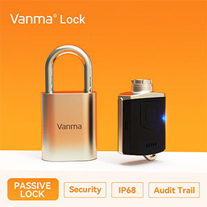 Vanma APP Control Passive Electronic Padlock System with Smart Bluetooth Key, One Key to Unlock Multiple Locks, IP68 Waterproof