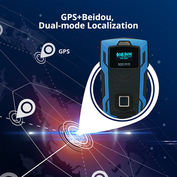 JWM GPS Guard Tour Patrol System with Fingerprint Recognition, Phone Calling, 4G Online Security Patrol Wand for Hotels, Hospital, School, Real-Time Track and Data Transmission