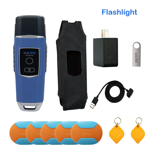 JWM Guard Tour Patrol System with Flashlight, IP67 RFID Security Patrol Equipment with Free Cloud Software, Professional Guard Monitoring Attendance System for Hotels, Industrial Park