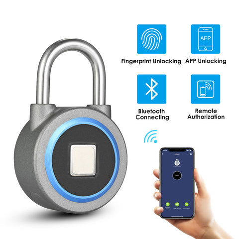 IP65 Waterproof Fingerprint Padlock Keyless